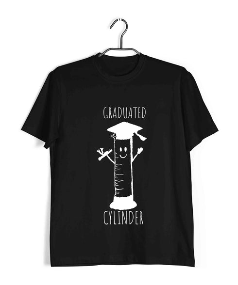 Science Nerd Biology Graduated Cylinder Custom Printed Graphic Design T-Shirt for Men